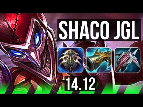 SHACO vs KINDRED (JGL) | 6 solo kills, Godlike | EUW Diamond | 14.12