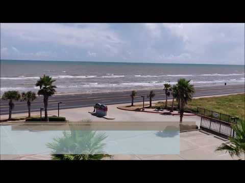 Courtyard Marriott Galveston Island   tour and oceanfront balcony room