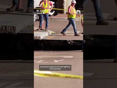 Sinkhole shuts down a St. Louis interstate