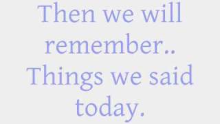 Download lagu Things We Said Today Lyrics mp3