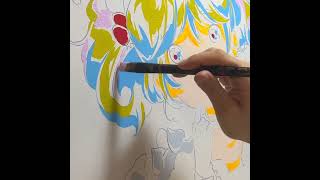 Ai Madonna painting process.