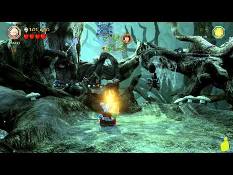 Lego The Hobbit: Level 10 Flies and Spiders - FREE PLAY (All Minikits, Treasures & Design) - HTG