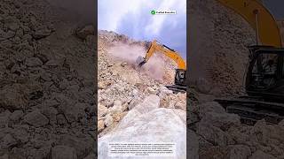 Precision Excavator Skills Stopping Falling Rocks in Real Time #craftedeveryday