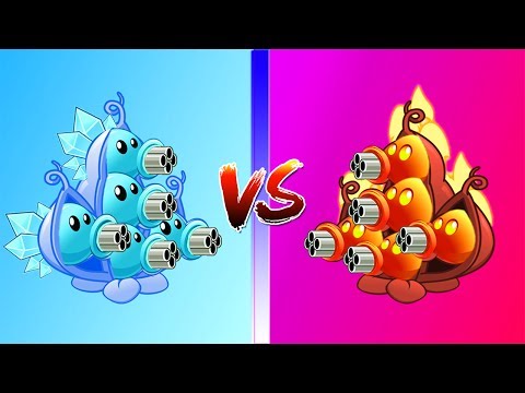 Plants vs Zombies 2 EVERY PLANT POWER-UP! vs GARGANTUAR: SNOW PEA vs FIRE PEASHOOTER