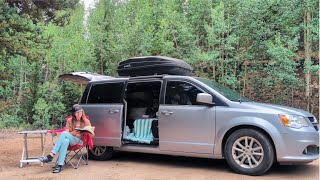 I Picked Up a Hitchhiker in the Forest 🐿️ | Off-Grid Minivan Camping & Awaiting My Mom's Arrival