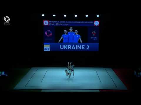 Anastasia LYTVYN, Anastasia KURASHVILI & Stanislav HALAIDA (UKR) -   2021 Aerobics Europeans, trios