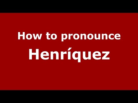 How to pronounce Henríquez (Colombian Spanish/Colombia)  - PronounceNames.com