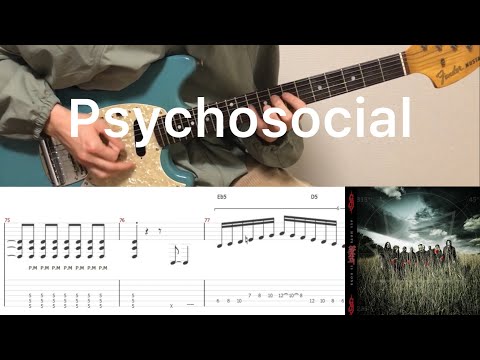 Slipknot - Psychosocial (guitar cover with tabs & chords)