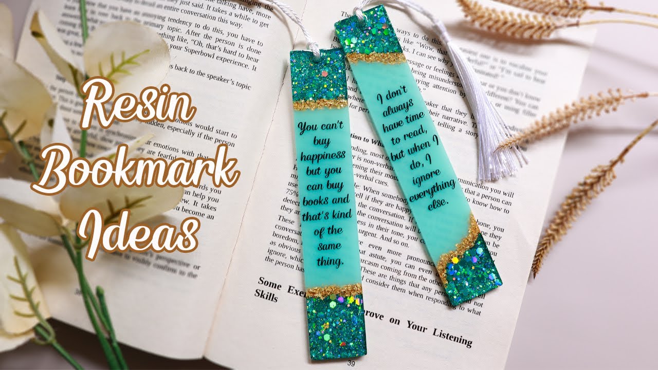 How to Make Resin Bookmark with Writings | Bookmark Tutorial Ideas | Resin Art for Beginners