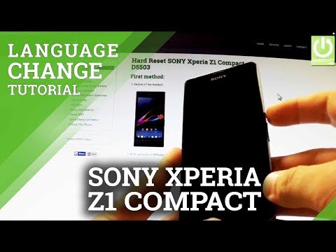 Change Language in SONY Xperia Z1 Compact D5503 - Video Tutorial