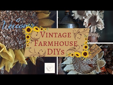 Late Summer/Early Fall Vintage Farmhouse Home Decor DIYs. Perfect to decorate after the 4th of July!
