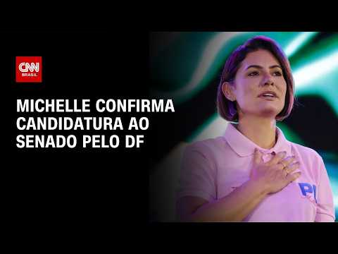 Michelle Bolsonaro confirma candidatura ao Senado e diz que caminhará com Flávio | CNN PRIME TIME