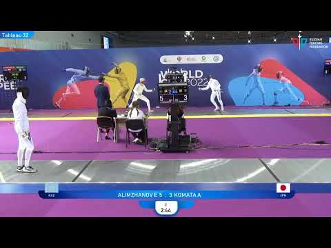 Sirius Epee 2022, ME Ind T32 Komata JPN - Alimzhanov KAZ
