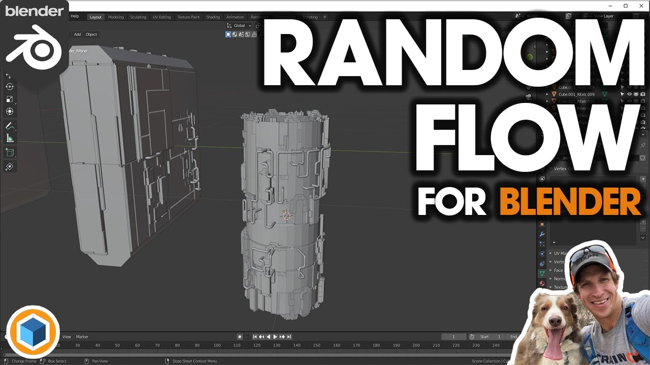 RANDOM FLOW for Blender! Panels, Piping, Random Extrusions, and More!