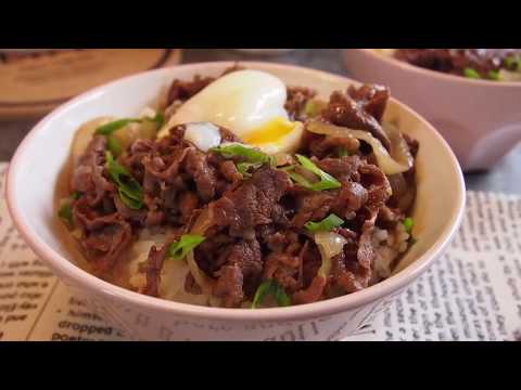 Receita de tigela de carne japonesa inspirada em Yoshinoya SUPER FÁCIL Gyudon