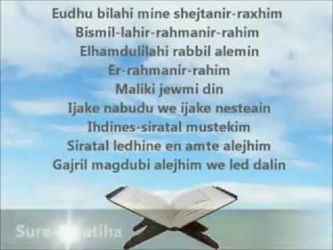 Suretu Fatiha, Ayatul Kursi,Suretu Ihlas,Felek Nas