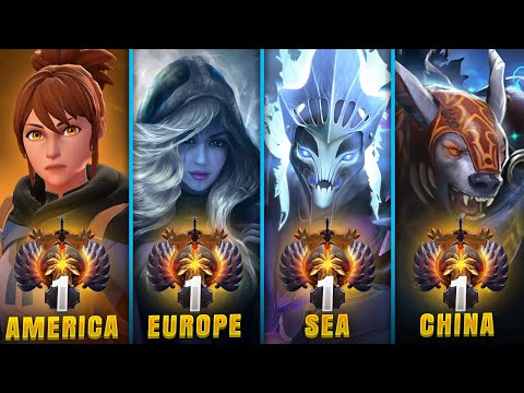 TOP 1 Rank of all regions - Best Players in Dota 2