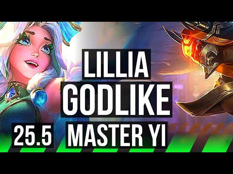 LILLIA vs MASTER YI (JGL) | 7/0/7, Godlike | KR Grandmaster | 25.5