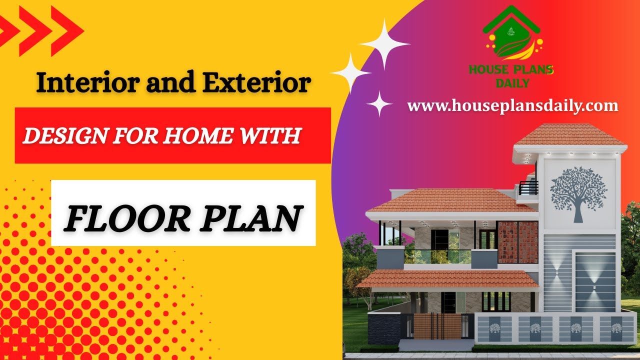 Interior and Exterior Design for Home with Floor Plan