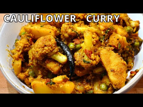 CAULIFLOWER & POTATO DRY CURRY (Step By Step Guide)