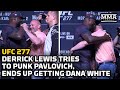 Derrick Lewis Tries To Punk Sergei Pavlovich, Actually Gets Dana White | UFC 277 Faceoffs
