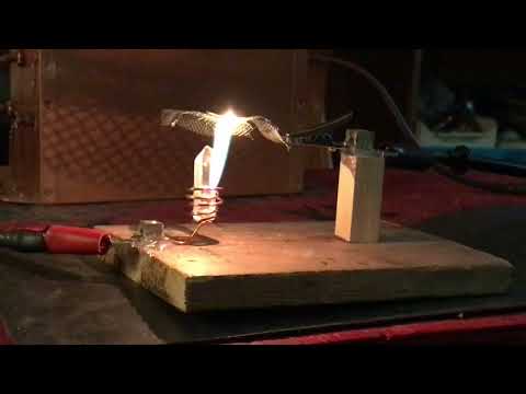 Attempts to conduct high voltage through quartz crystal...