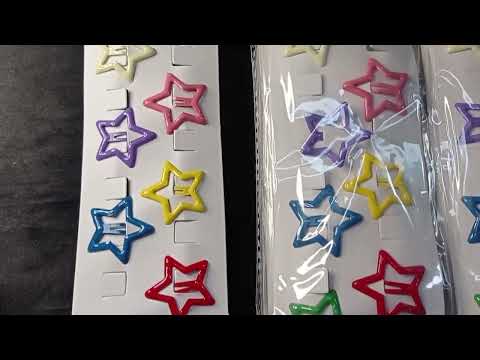 CARTELA TIC TAC COM 10UN ESTRELA COLORIDA 3 CM