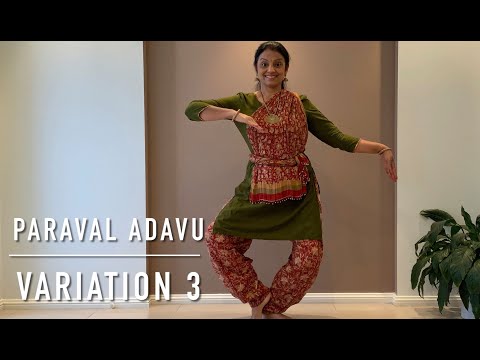 Bharatanatyam - learn adavus or steps - lesson 11 - paraval adavu 3