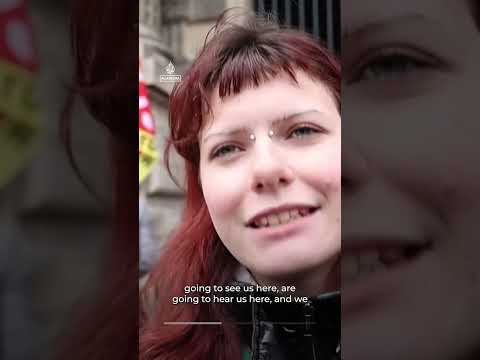 Protesters block Louvre in support of French student movement | AJ Shorts