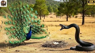 King Cobra vs Peacock | An Unexpected Confrontation Between Nature!