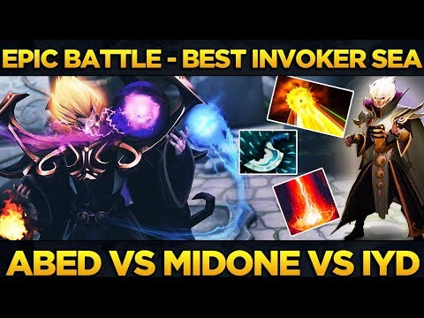 EPIC Battle of the BEST SEA Invoker Players - Abed vs MidOne vs inYourdreaM