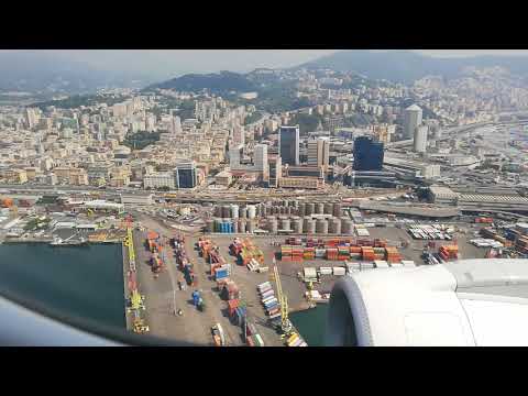 KLM embraer 175 Landing at Genoa "Cristoforo Colombo" airport.