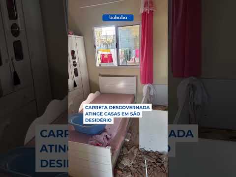 Carreta desgovernada atinge casas em São Desidério