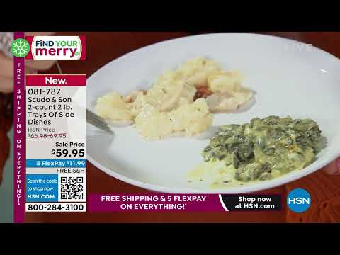 Scudo   Son (2) 2 lb. Trays of Side Dishes, Scalloped Po...