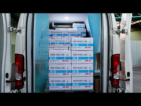 В Гомельскую область поступила крупная партия Китайской вакцины от COVID-19 видео