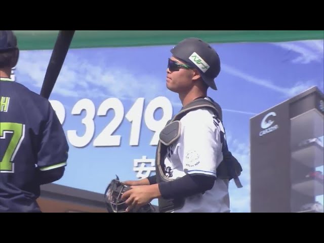 【ファーム】ライオンズ・是澤涼輔 正確な送球で盗塁阻止!!  2024年6月7日 埼玉西武ライオンズ 対 東京ヤクルトスワローズ