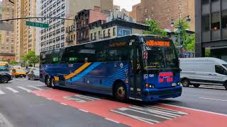 MTA & NYCT Bus: MCI D4500CT on QM35, Prevost X3-45 on BxM1, QM34, QM36 + More @ 3 Ave btwn 39-40 Sts
