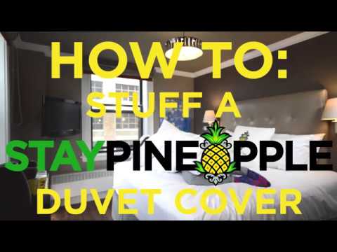 How to stuff a Staypineapple duvet cover