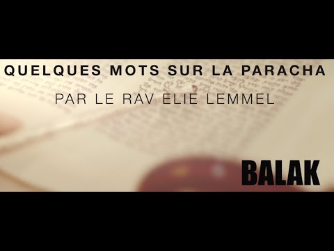 Ni imitateur ni voyeur ! Rav Lemmel - Paracha Balak