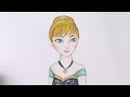 Уроки рисования. Как нарисовать Анну из мультфильма Холодное сердце. Anna from Frozen ...