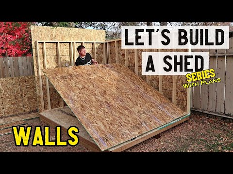 How to build a storage shed - Walls // Part 2 - Plans available