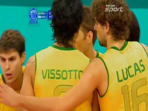 World League 2008 Men's volleyball Brazil - Argentina set 2-1
