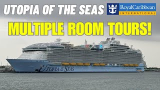 Utopia of the Seas Room Tours (Grand Suite, Oceanview, Interior Virtual Balcony, Oceanview Balcony)