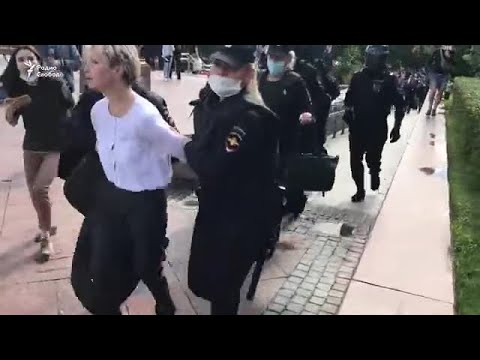 Задержания на акции в поддержку Хабаровска в Москве