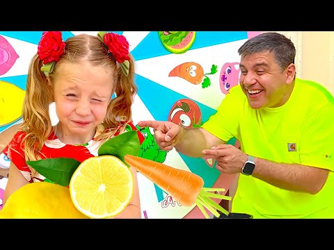 Nastya et papa Défi fruits et légumes | Compilation de vidéos pour enfants
