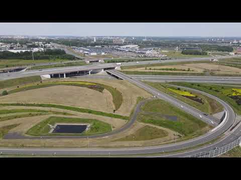 Węzeł autostradowy Gliwice-Sośnica [4K Polska - Śląsk z lotu ptaka] DJI Mavic Air 2