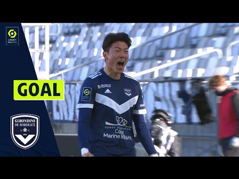 Goal Ui Jo HWANG (17' - GdB) FC GIRONDINS DE BORDEAUX - RC STRASBOURG ALSACE (4-3) 21/22