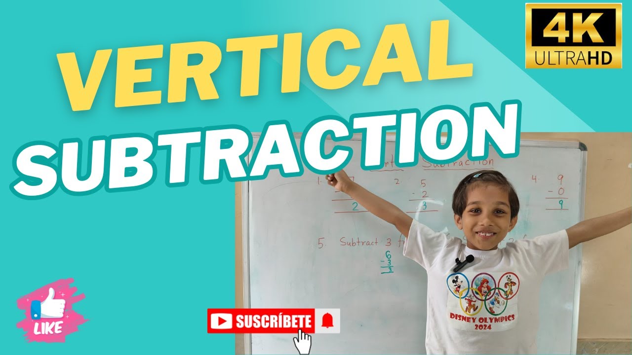 Vertical Subtraction of 1-Digit Numbers | Worksheets |Single Digit Subtraction for Kids #subtraction