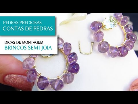 Contas de Pedras Naturais para Montagem de Semi Joias - Pedra Mística
