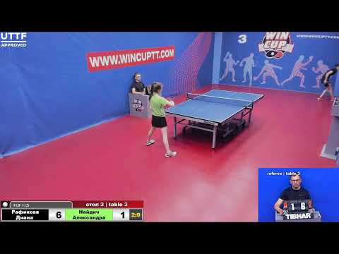 Рафикова Диана 3-0 Найдич Александра Турнир Восток 5 WIN CUP 09.06.21 ПрямаяТрансляция Зал3